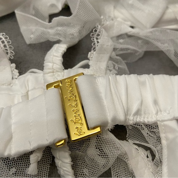 New! For Love and Lemons White Eternal Rose Teddy 10450 - Picture 12 of 14